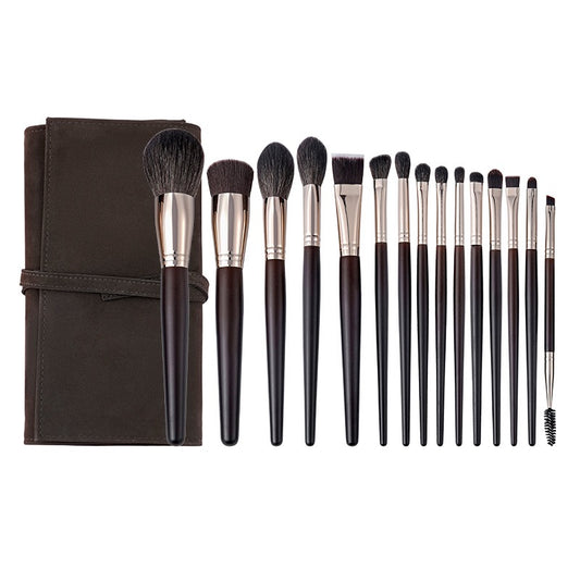 15-piece Wool Makeup Brush Set